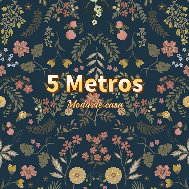 Papel de Parede Floral Azul Marinho 5 METROS x 45CM Adesivo Autocolante para Sala, Quarto