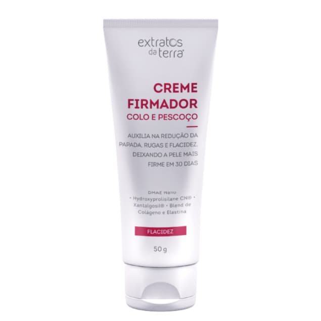 Creme Firmador Pescoço E Colo Anti-Idade Reduz Papada E Flacidez 50g - Extratos da Terra