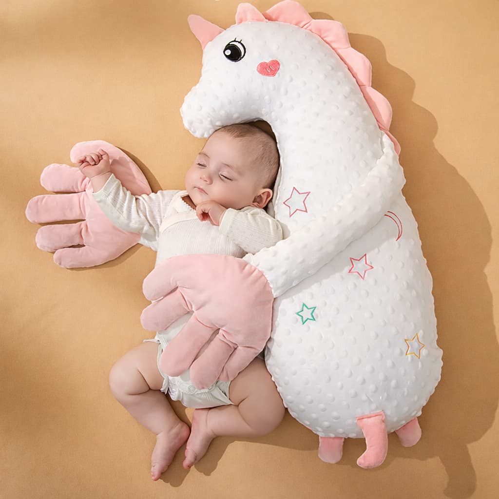 Travesseiro Almofada Confortável para Bebê e Criança com Palma Automática Dormir Brinquedo Anti Estresse Ajuda a dormir