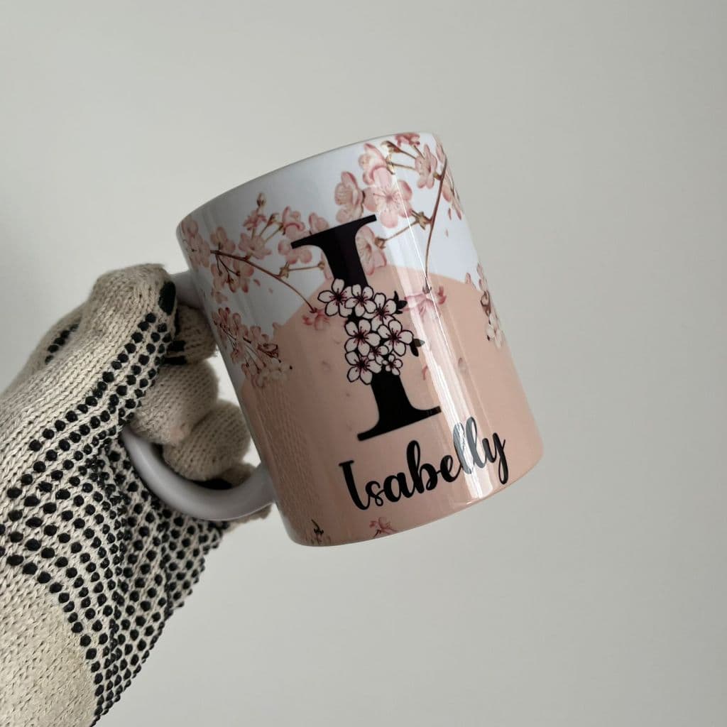 Caneca Personalizada com inicial e mensagem