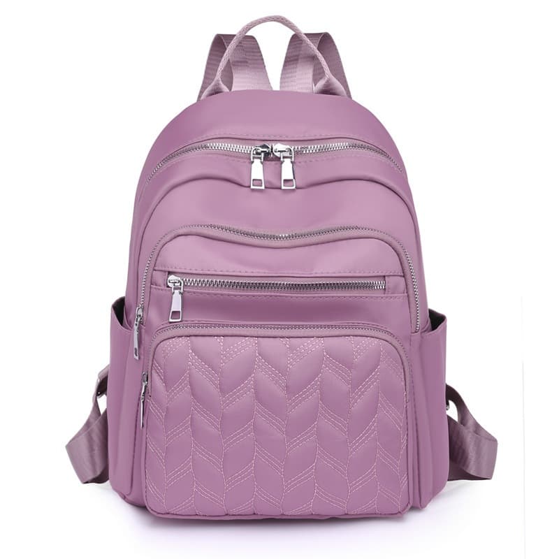 Mochila Feminina Oxford Vários Bolsos Zíper Reforçado Volta as Aulas