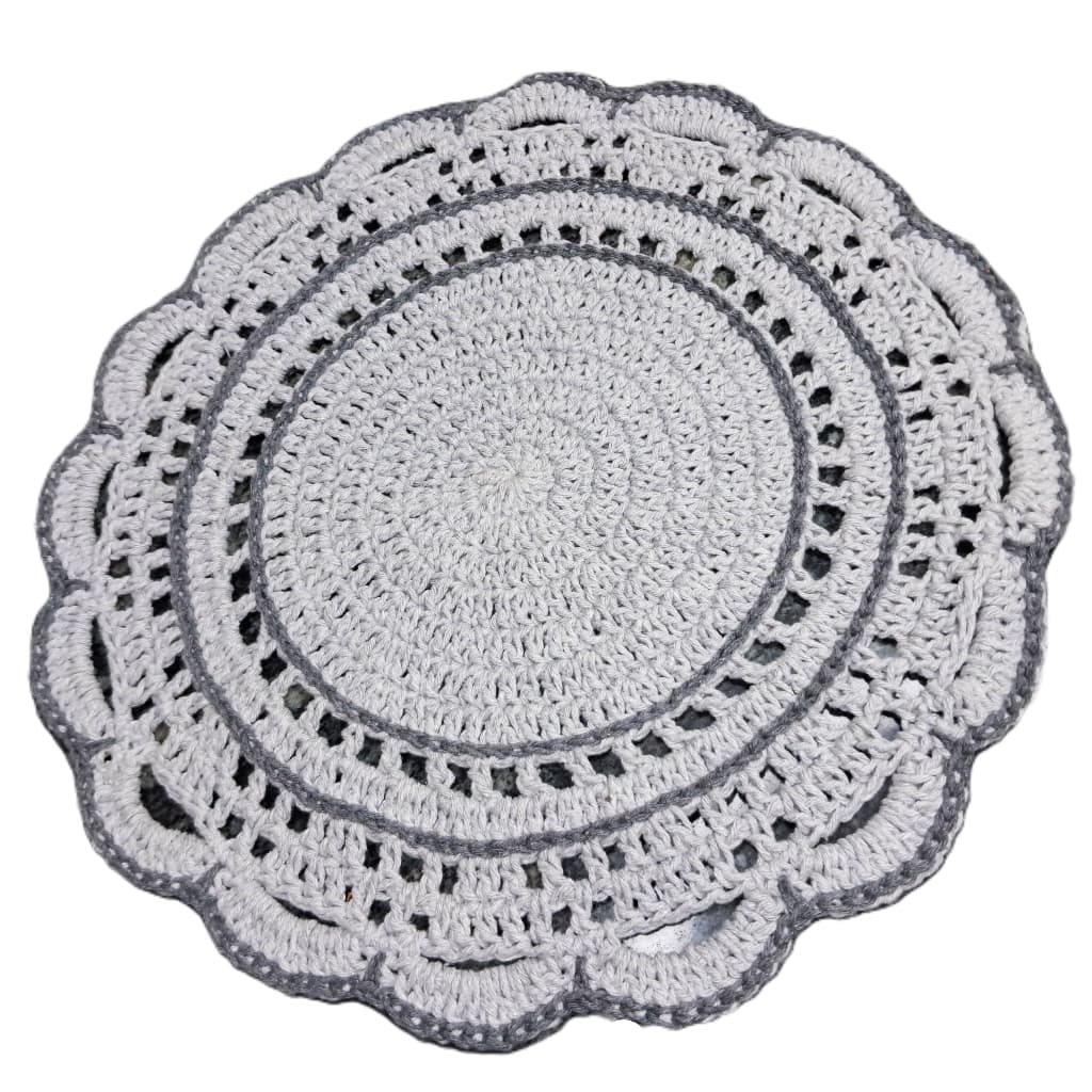 Kit 2 Sousplat de Crochê Toalha Centro de Mesa Porta Copos Crochet Decoração Rústica Casa Cozinha