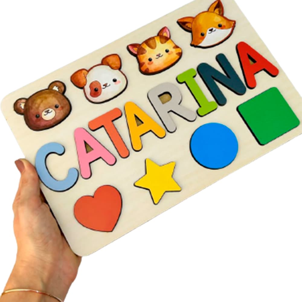 Tabuleiro Brinquedo Educativo de Encaixe Personalizado - Vários Temas