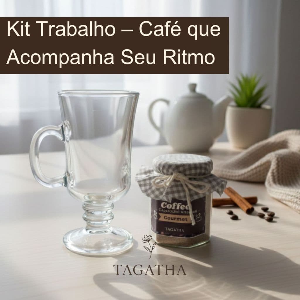 Kit café Cappuccino com canela e com crocante + xicara cappuccino