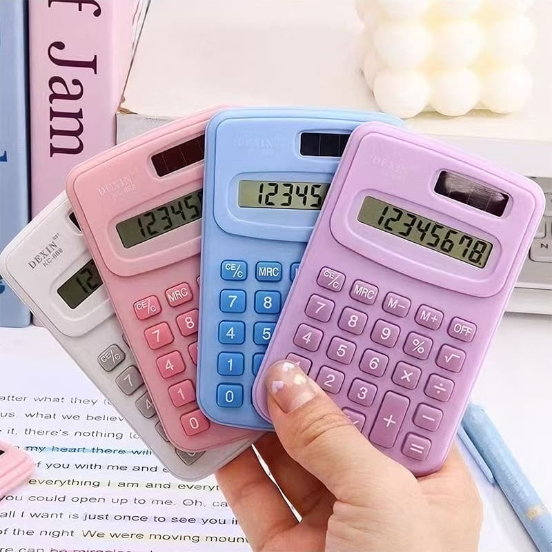 Mini Calculadora De Bolso Matemática Plástica De 8 Dígitos Portátil De Alta Qualidade Colorida