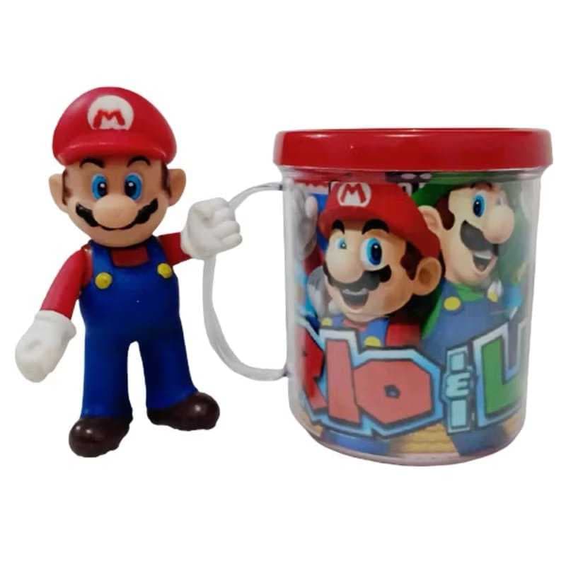 Kit 2 Super Mario, Boneco + Caneca Personalizada