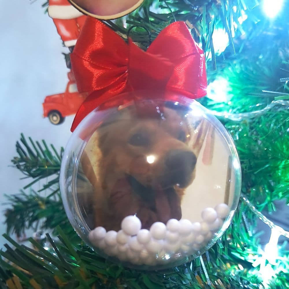 Bolinha de natal personalizada com foto