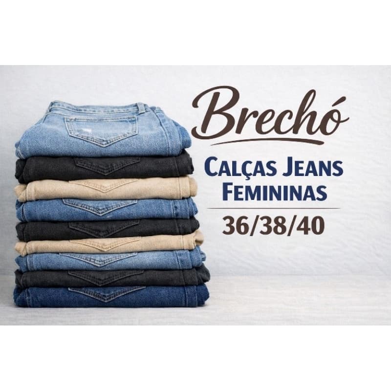 BRECHÓ / BAZAR - Calça Jeans Feminina Barata Usada