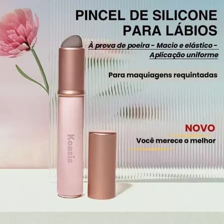 Pincel De Maquiagem De Silicone Aplicador De Batom Portátil Escova Labial De Cabeça Macia-Koasis