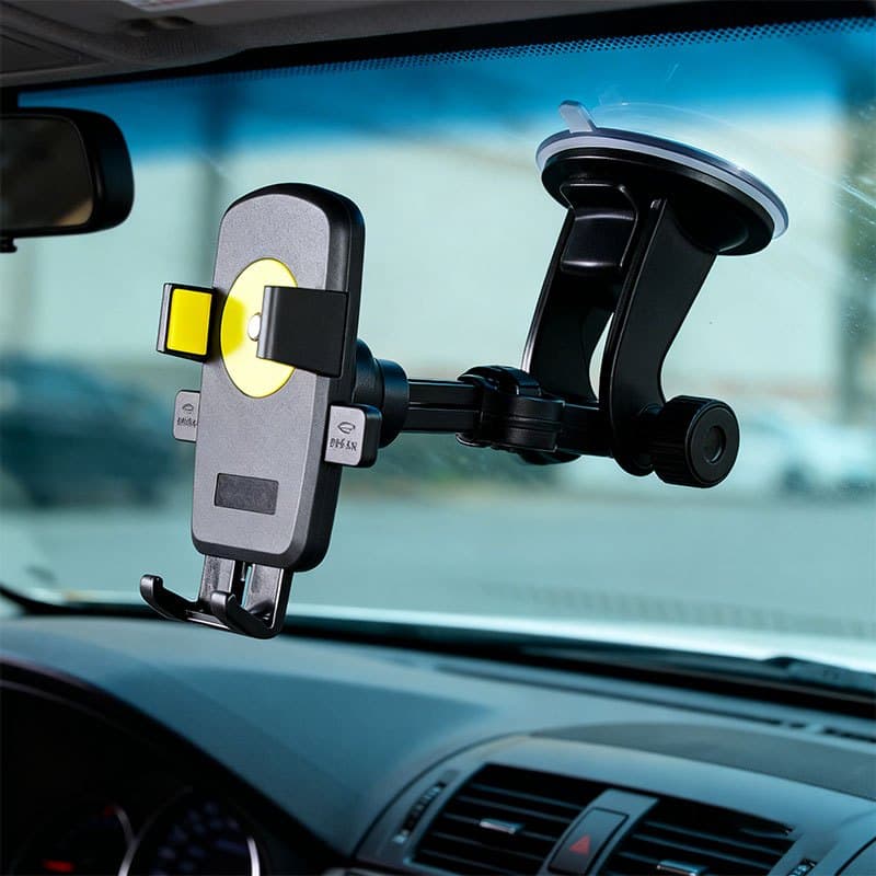 Suporte de Telefone para Carro Ventosa - Fixação Forte, Rotação 360°, Ajuste Fácil
