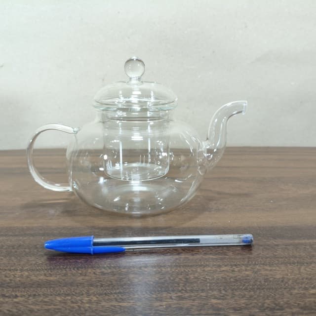 Chaleira Chá Infusora Toda De Vidro Refratário Orig 824 Lt