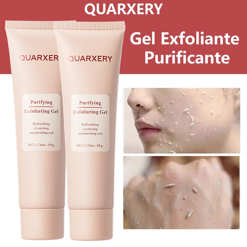 QUARXERY Esfoliante Facial, Esfoliante Corporal, Gel de Limpeza Facial - Gel Exfoliante Purificante