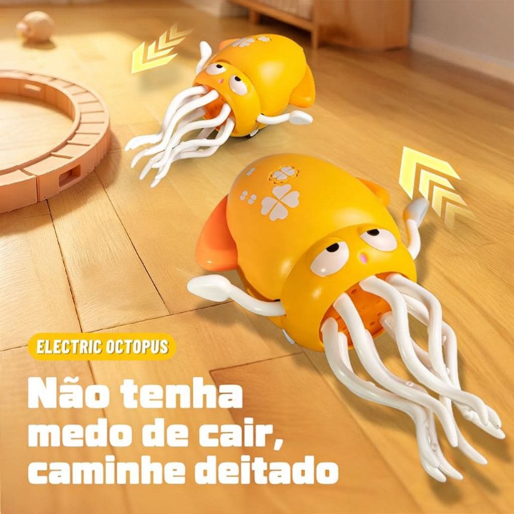 Polvo Dançante Elétrico para Crianças | Sensor de Evitação, Anti-Stress