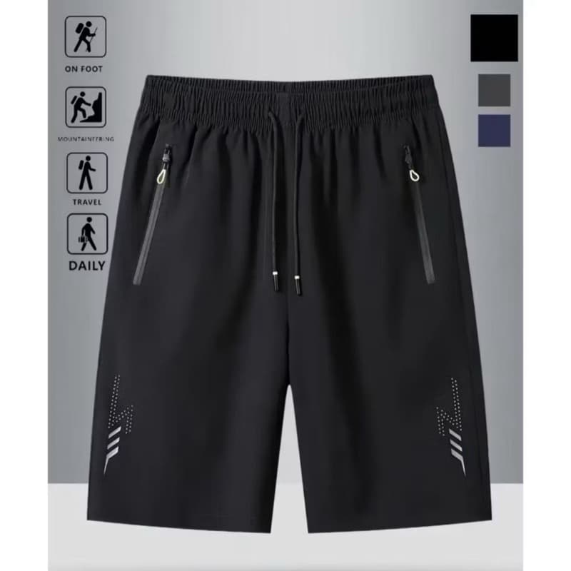 Short Masculino elastano Bermuda Praia 2 Bolsos Com Zíper Importar002斜条