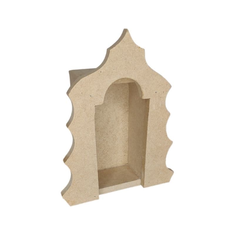 Mini Oratório Artesanal em MDF | Decoração Religiosa – 18x12x5 cm