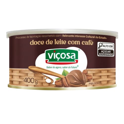 Doce De Leite Viçosa Cremoso Com Café Lata 400g