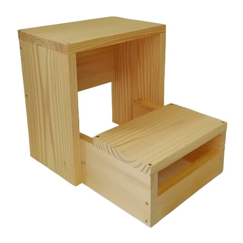 Banqueta Escada Montessori Infantil De Madeira Dobrável E Segura Vica Decor