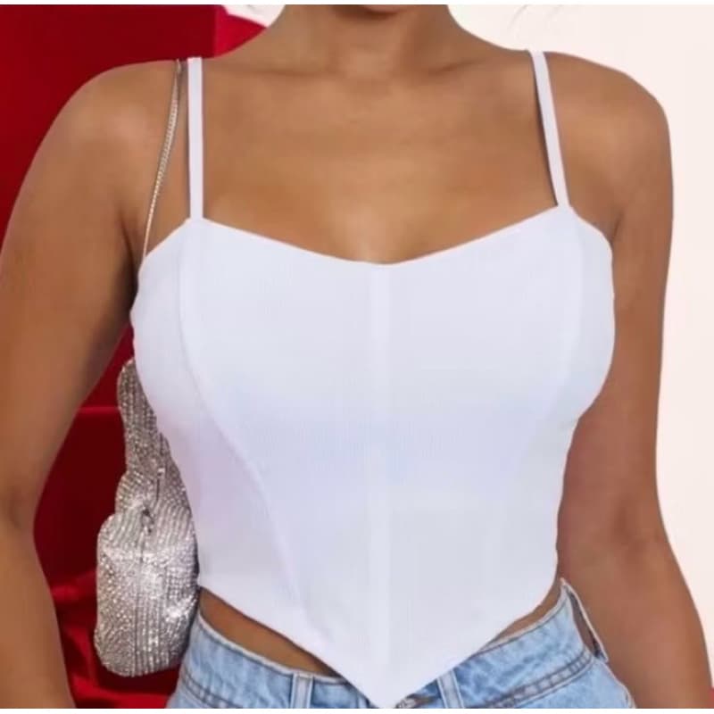 Cropped Corset Com Alças Luxuoso Moda 2025