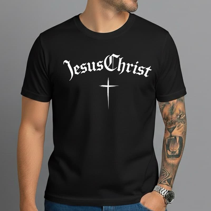 Camiseta Masculina Streetwear Cristã Jesus Christ Blusa Premium Tendência