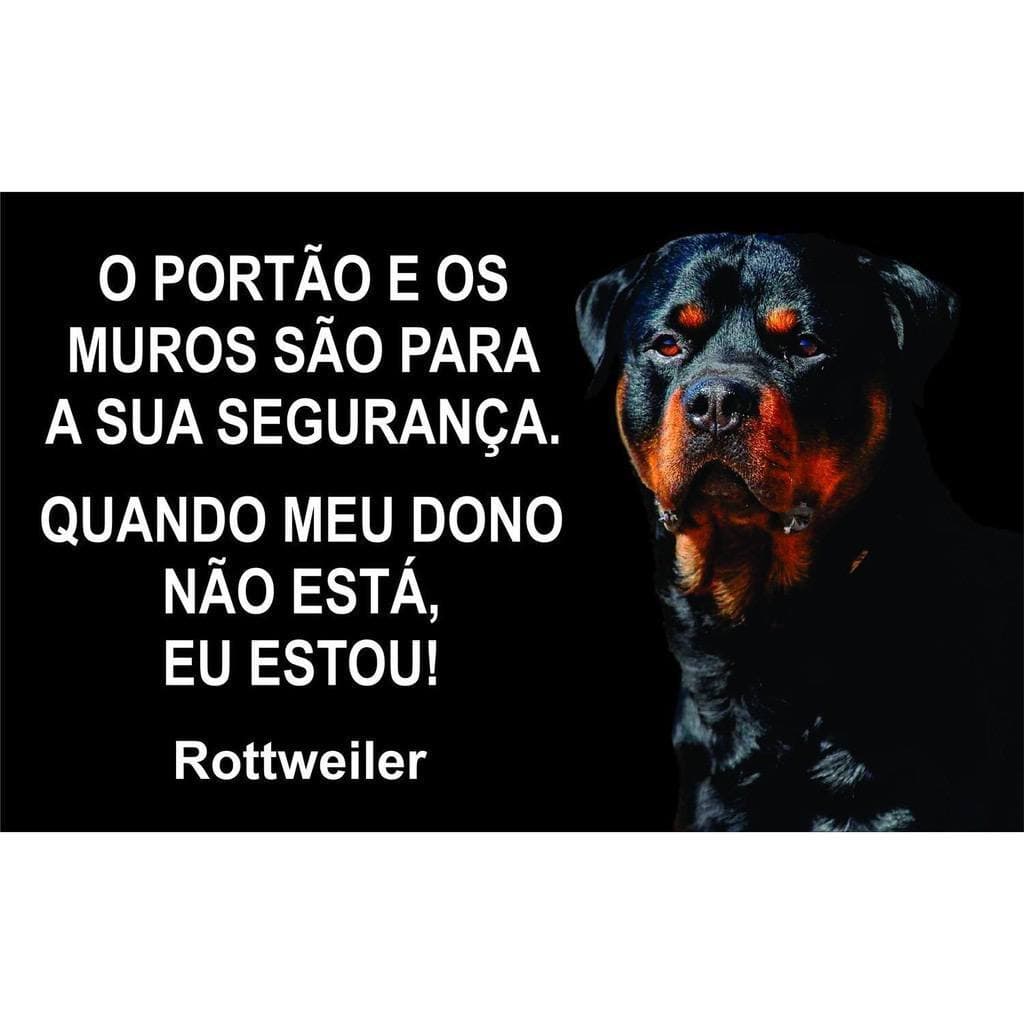 Placa Decorativa mdf aviso segurança cachorro bravo