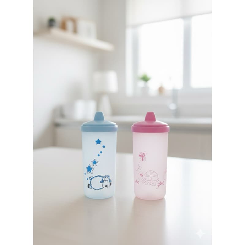 Copo Infantil De Suco Agua Aprendizado Anti Fluxo Anti Vazamento