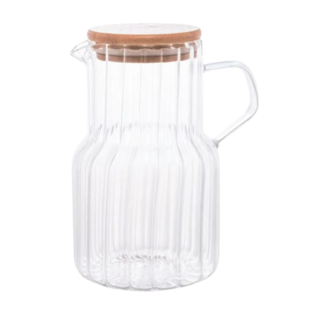 Jarra de Vidro Borossilicato com Tampa de Bambu 1,125L Lyor