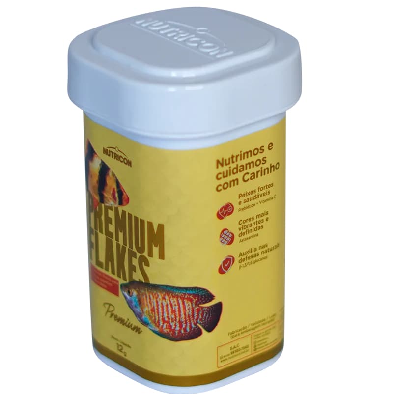 Nutricon Premium Flakes – Ração Premium em Flocos para Peixes Tropicais (12 g & 35 g)