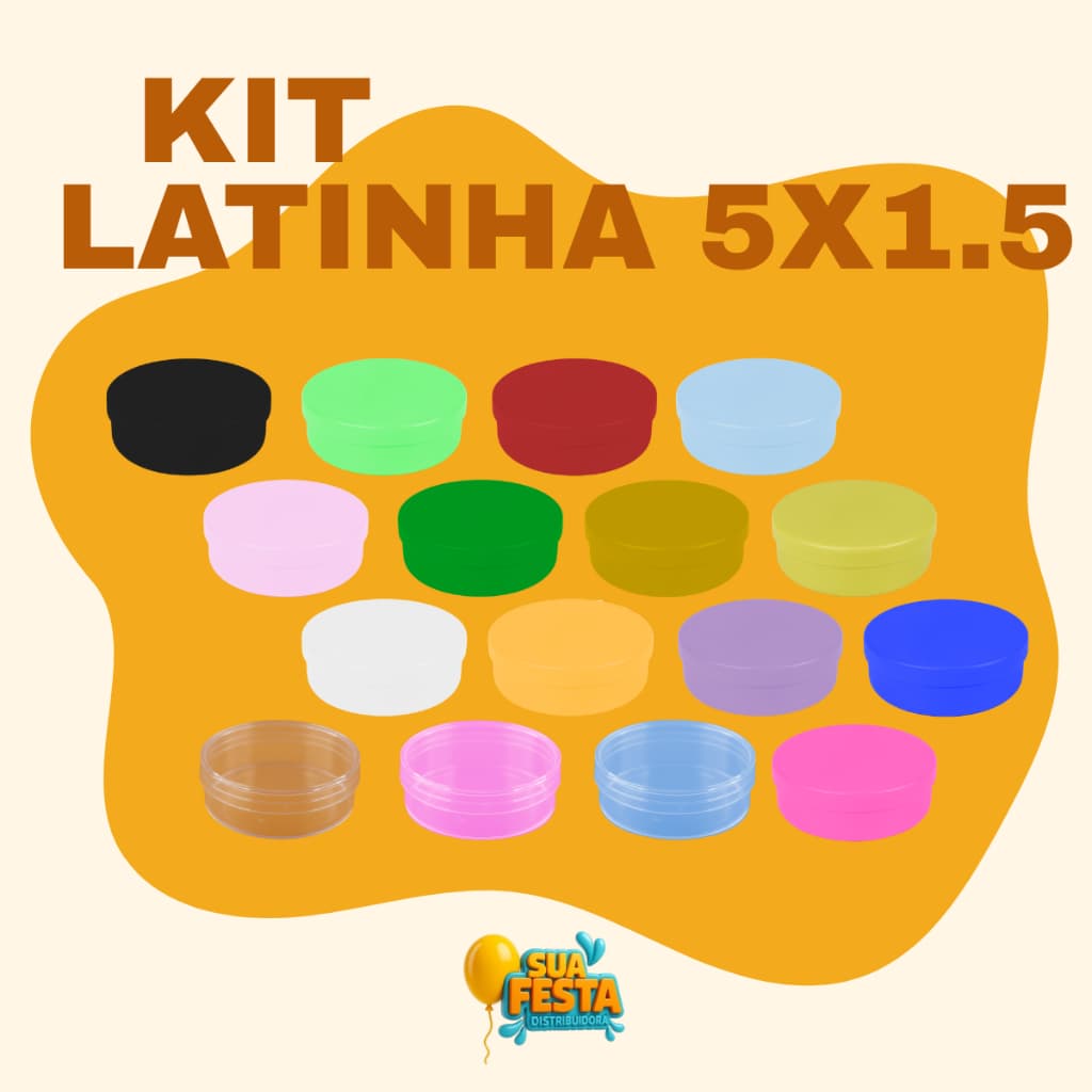 20, 30, 50 e 100 Latinhas De Plástico 30ml Para Lembrancinhas 5 cm Festa Balas e Confetes Aniversários
