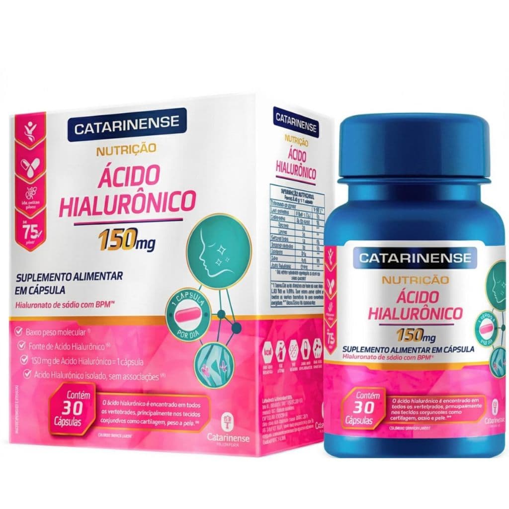 Ácido Hialurônico 150mg Com 30 Cápsulas - Catarinense