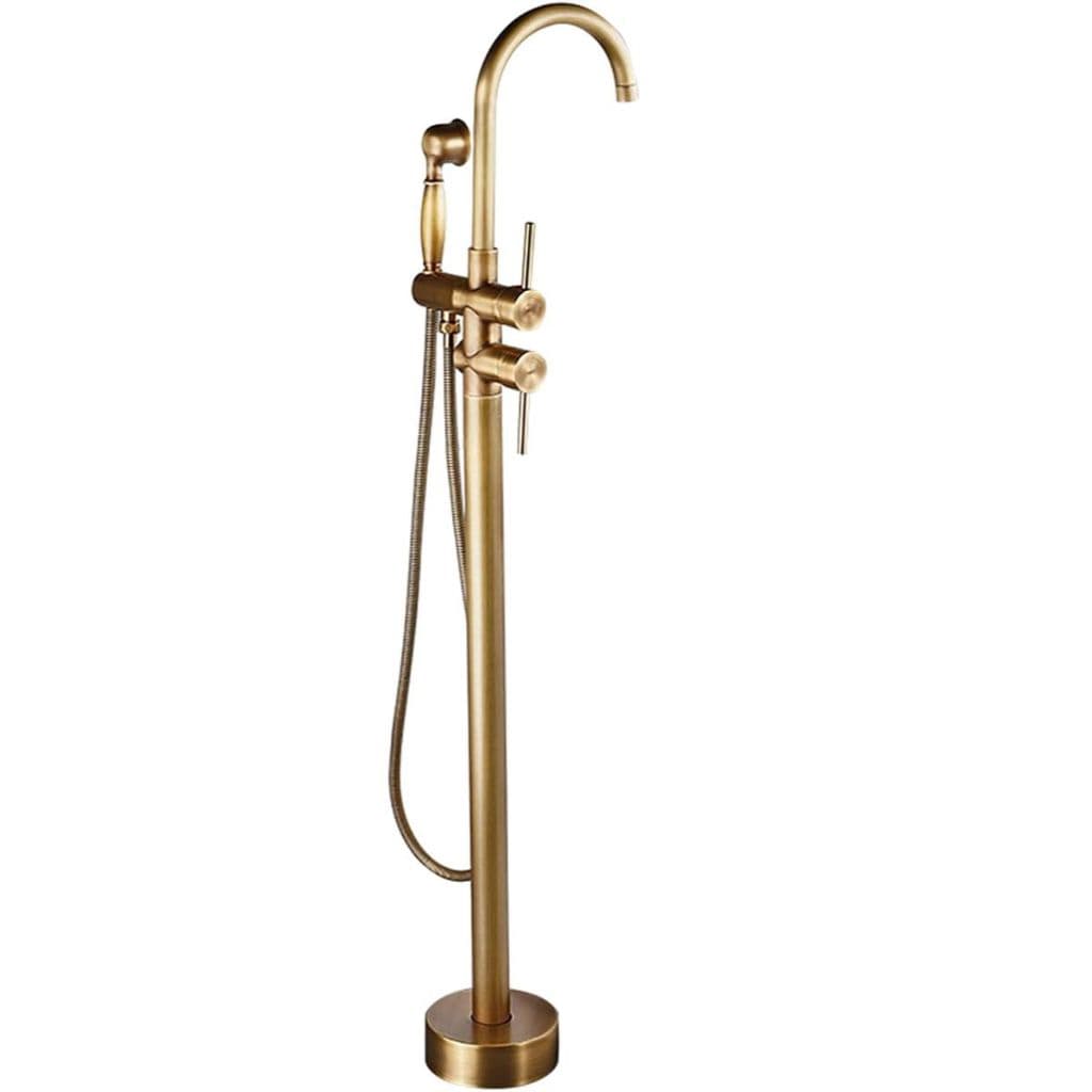 Misturador De Piso Banheira Imersão Bronze Escovado Vintage