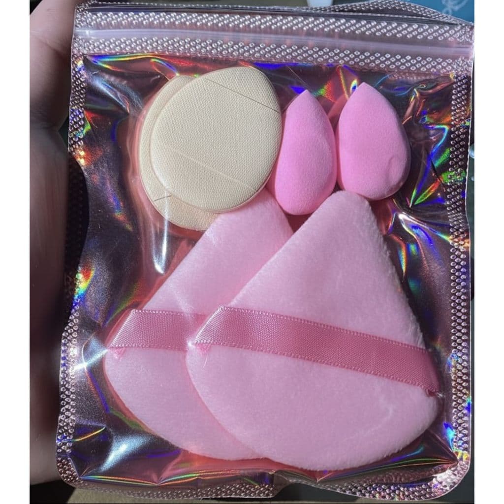kit Beauty Blender, Esponjas pra maquiagem | 4 Pct c/ 6 unidades | puffs cor: rosa 🌸