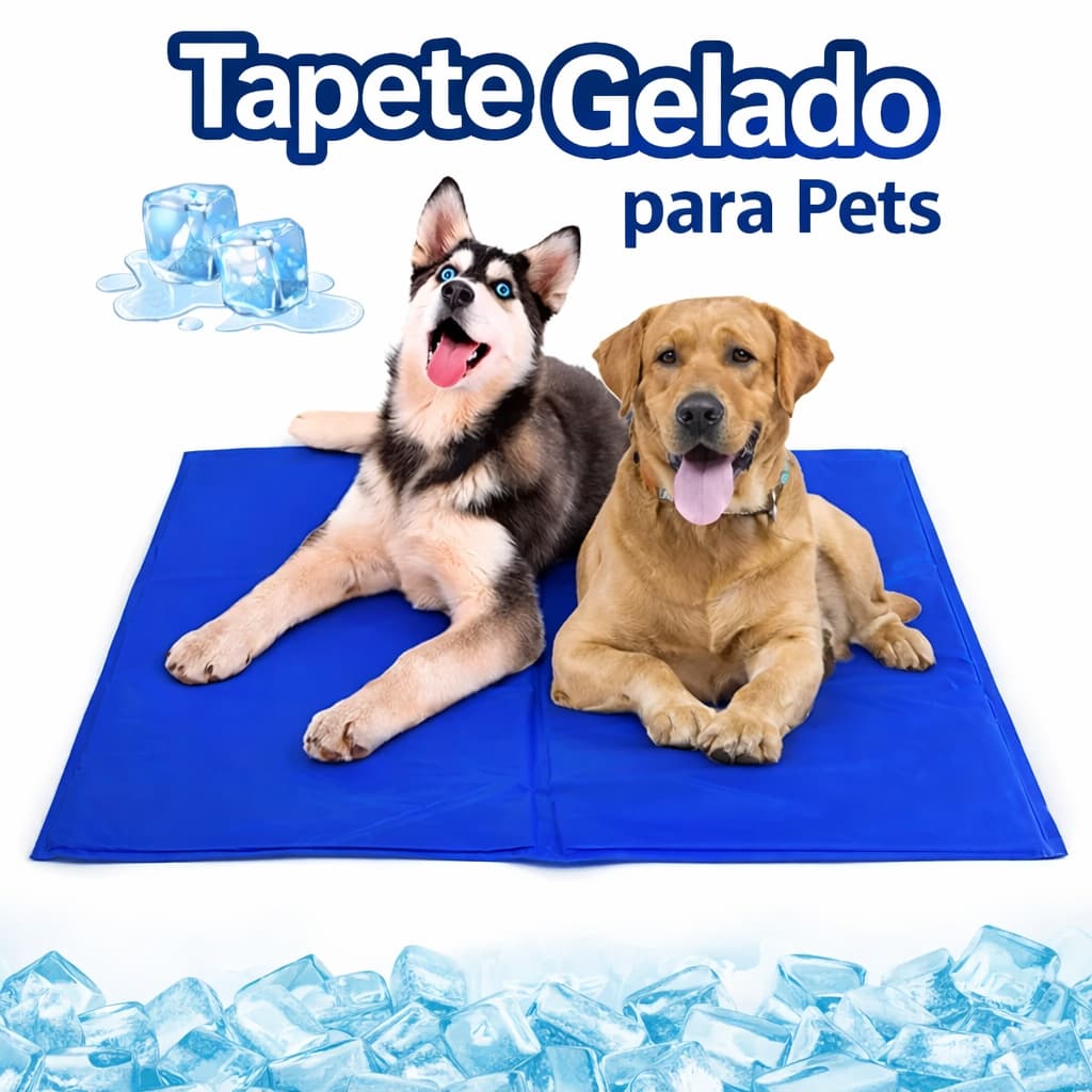 Tapete Gelado para Pets – Refrescante para o Verão, Ideal para Cães e Gatos - P, M e G