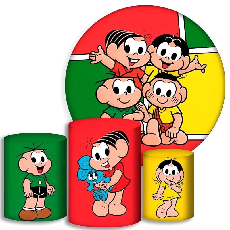Capas Para Cilindros + Painel - Desenho Turma / Gibi - Kit Decoração Festa / Pegue e Monte