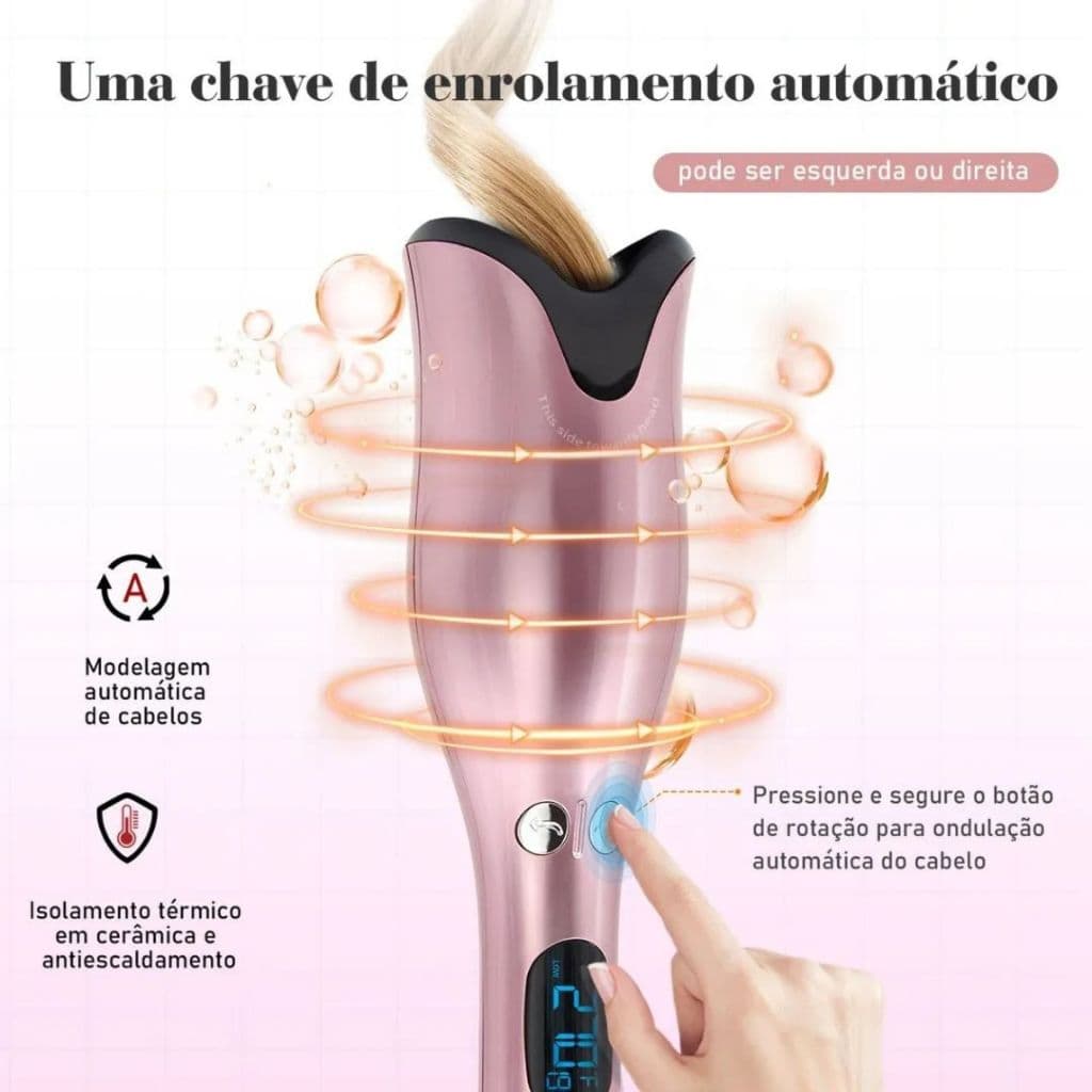 MORINA Modelador Automático De Luxo Modelador De Cachos Com Display LCD de Temperatura 127-220V 25W