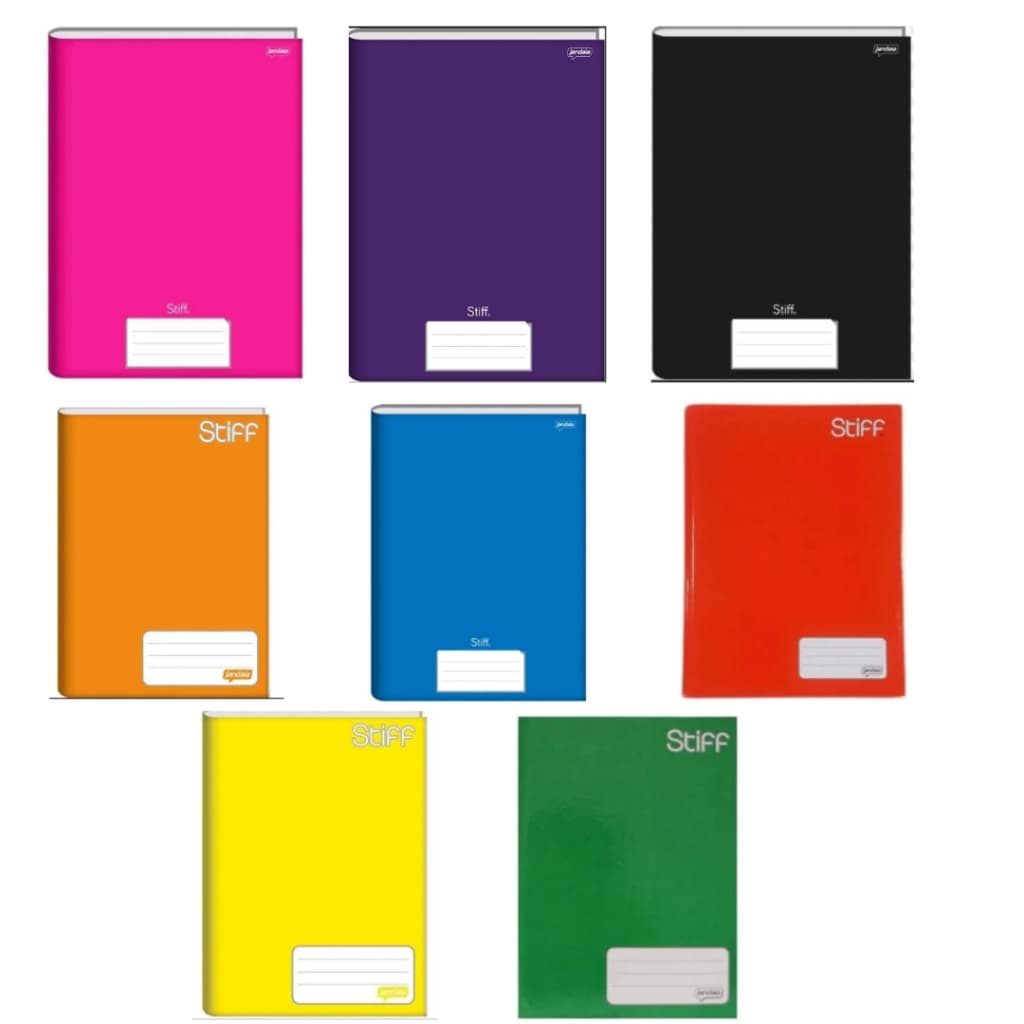Kit 10 OU 5 Cadernos Brochura PEQUENO 48 folhas capa dura Jandaia
