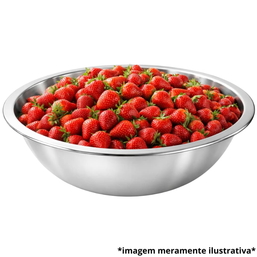 Bacia Multiuso 60cm Aço Inox Profissional para Cozinha e Preparo de Alimentos – Ke Home