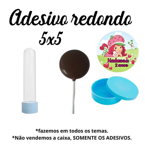 Adesivo redondo 5x5 entrega rapida
