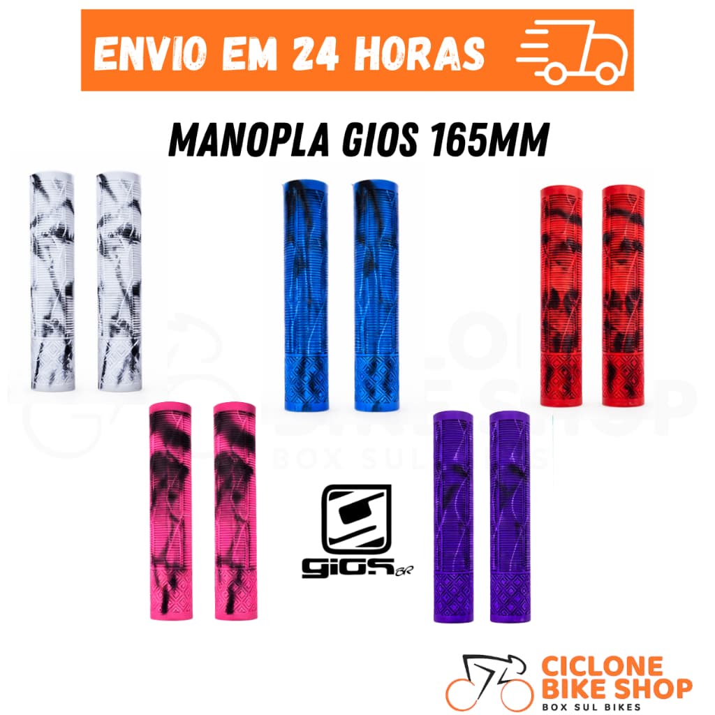Manopla Gios de Bike Bicicleta Bmx Freeride DH Punho Giosbr 165mm