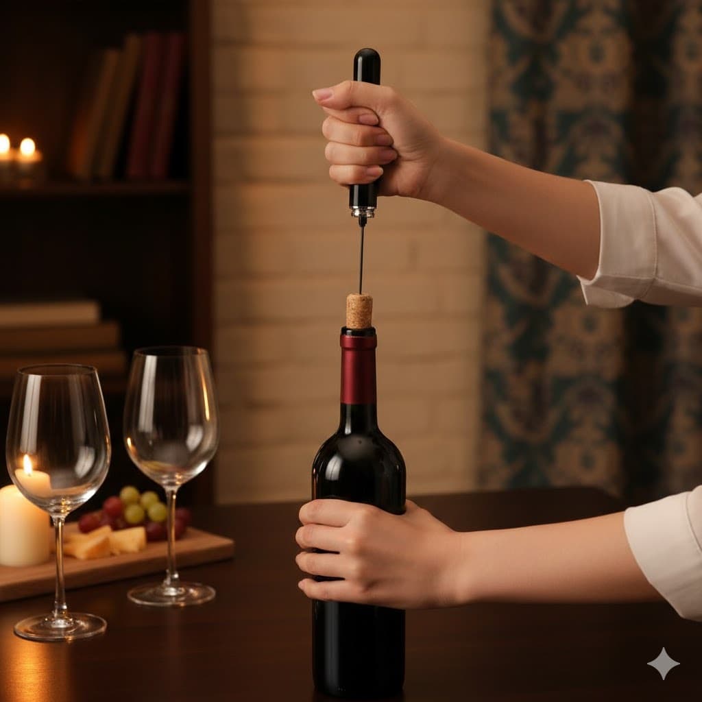Saca-Rolhas Pneumático – Abre Vinho Fácil e Sem Esforço Professional - Pratico e  Fácil de Usar