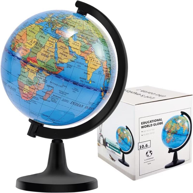 Globo terrestre mapa mundi giratorio 17cm estudos escritorio mesa