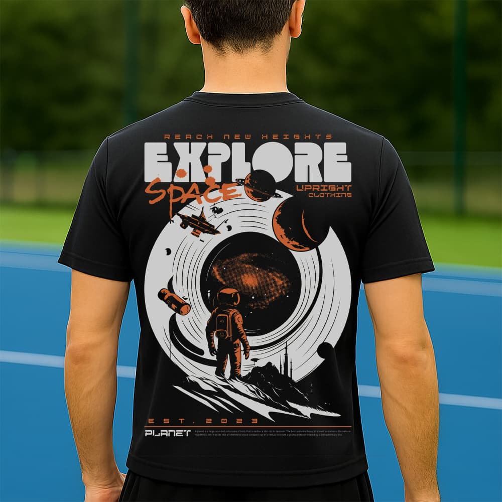 Camiseta Dry Fit Masculina Estampada Astronauta Perdido P ao GG Leve Respirável Academia Treino