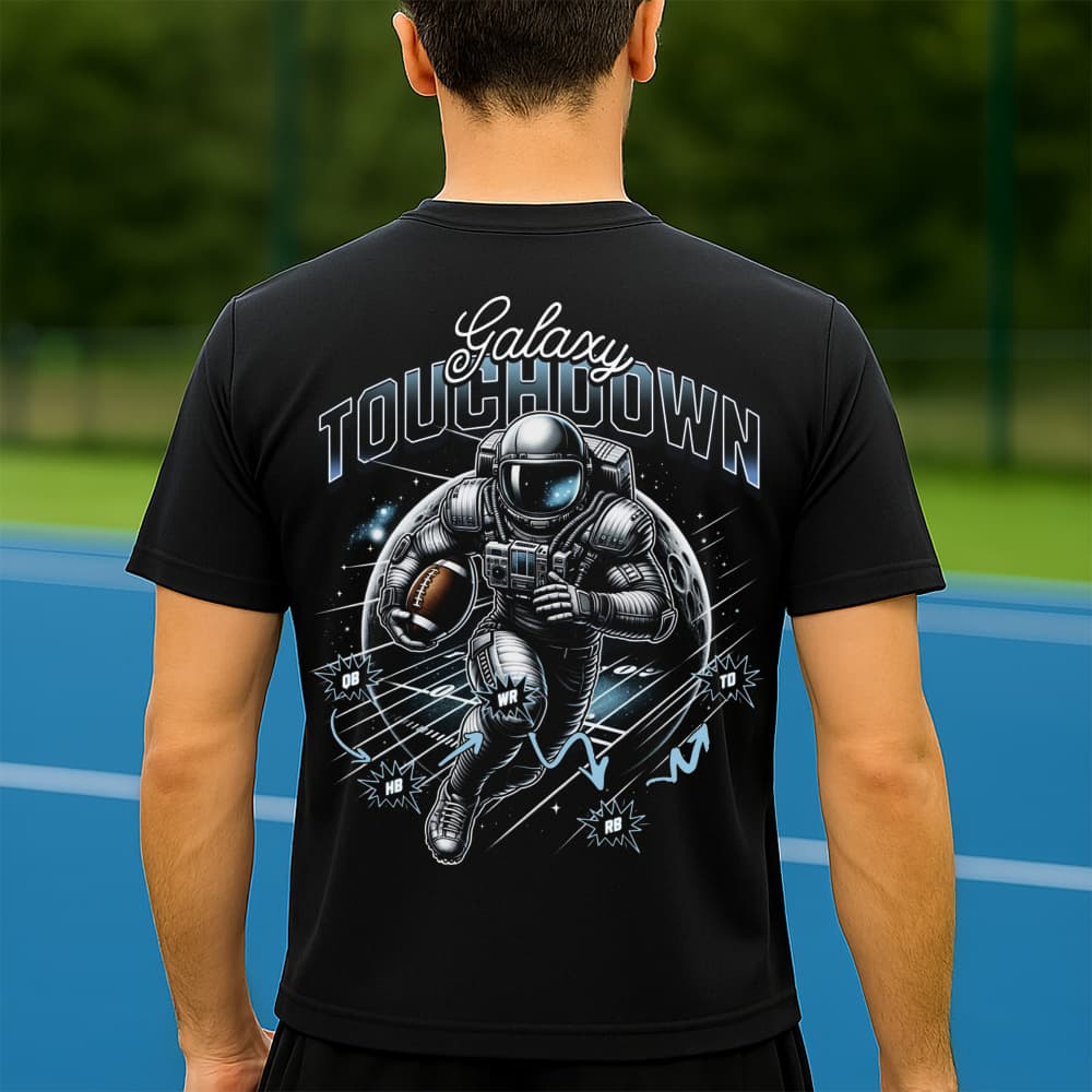 Camiseta Dry Fit Masculina Estampada Astronauta Futebol P ao GG Leve Respirável Academia Treino