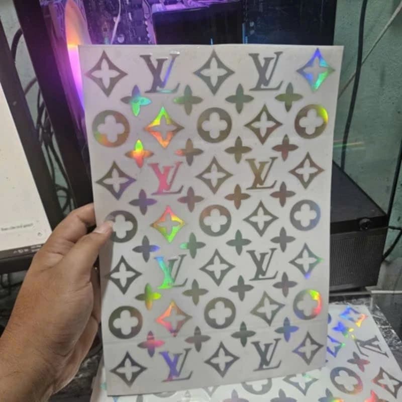 Adesivo Vinil Personalização 34 Unid. - Estilo Grife Adesivos LV, Decalques LV