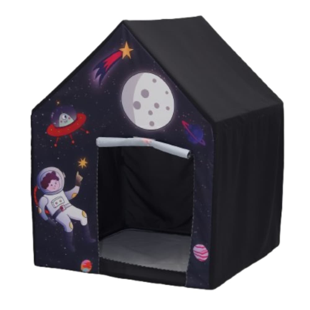 Casinha Infaltil Astronauta Cabana Menino Lua Barraca Masculina Tenda Kids Espaço Planetas