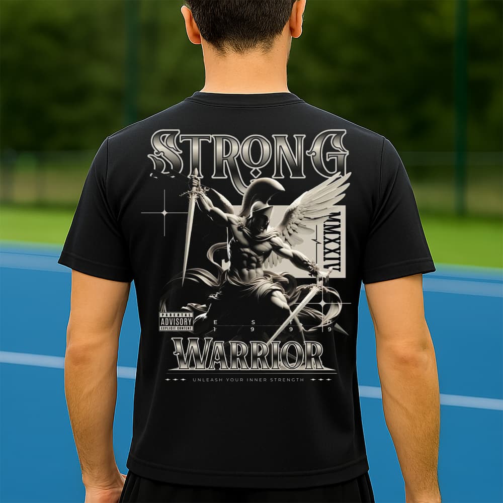 Camiseta Dry Fit Masculina Estampada Espartano Forte P ao GG Leve Respirável Academia Treino