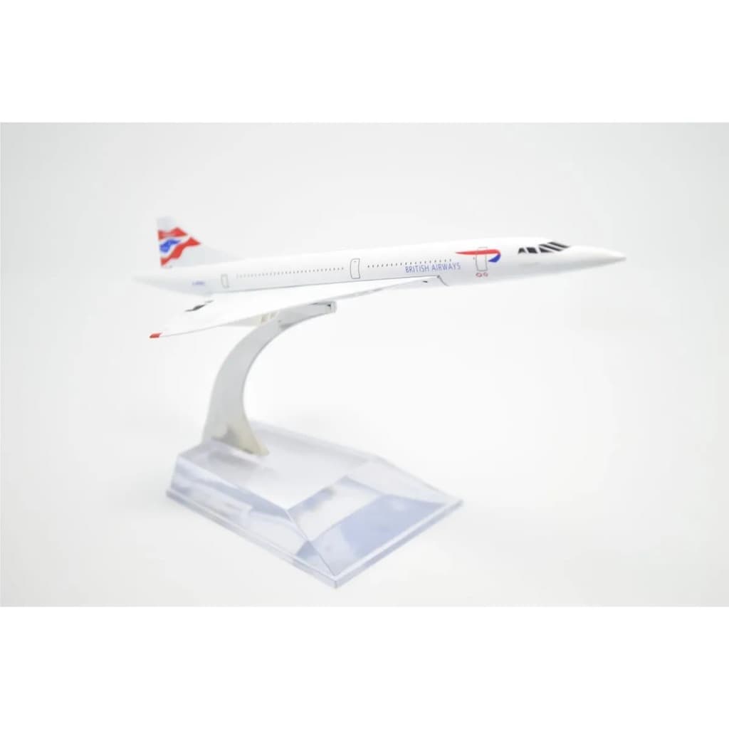 Miniatura Avião British Airways Concorde Metal 16cm Colecionador