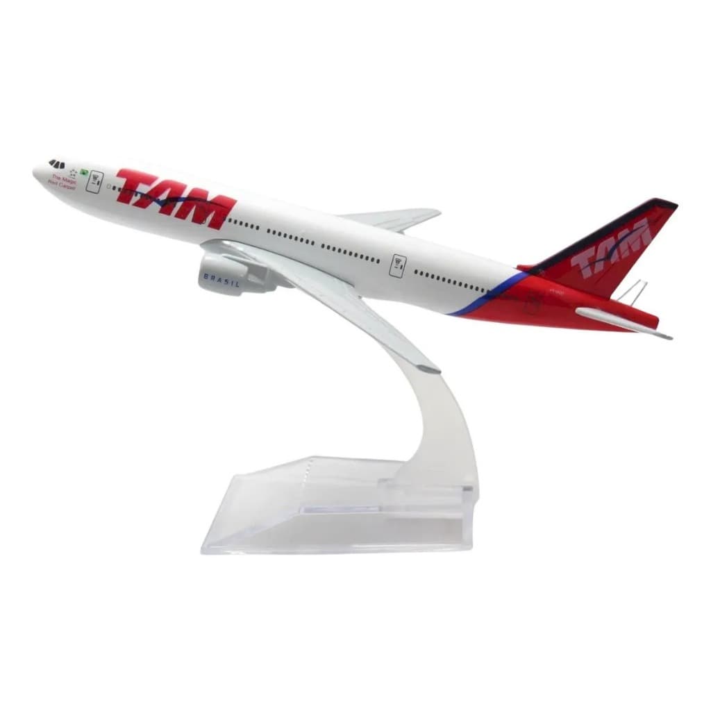 Miniatura Colecionável Metal Avião Comercial B777 Tam