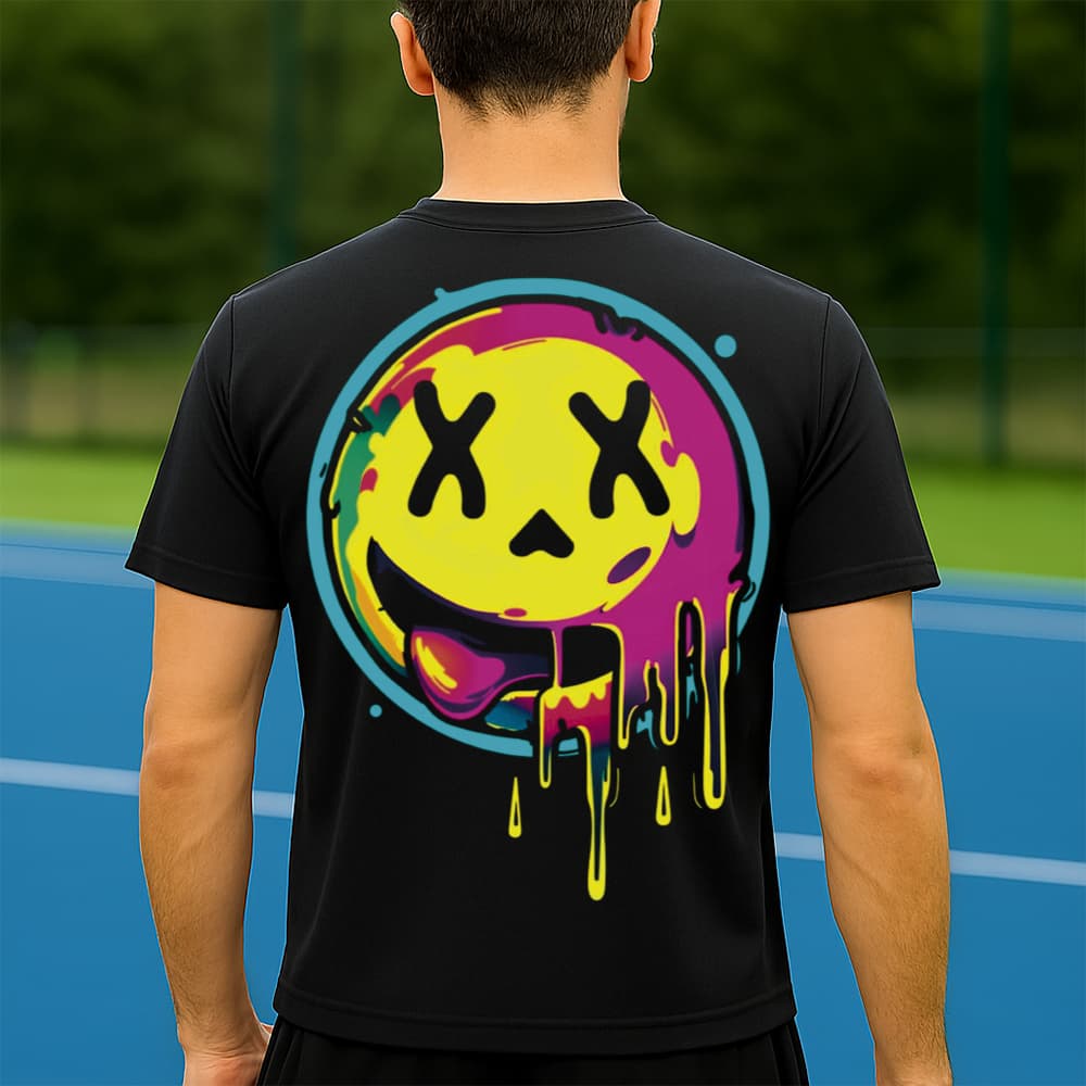 Camiseta Dry Fit Masculina Estampada Sorriso Derretendo P ao GG Leve Respirável Academia Treino
