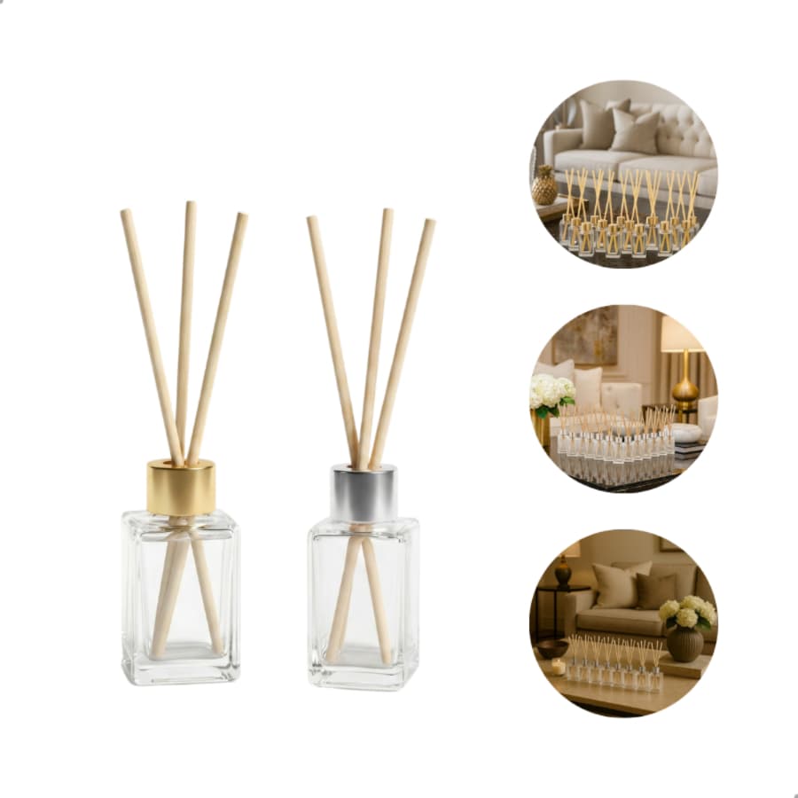 Kit 20 Vidro Aromatizador Cubo 30ml Tampa Luxo
