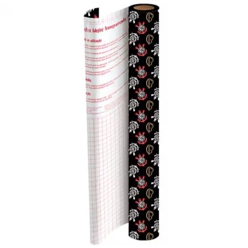 Plástico autoadesivo Corinthians, 45cm x 10m, 5276, DAC - PT 1 UN